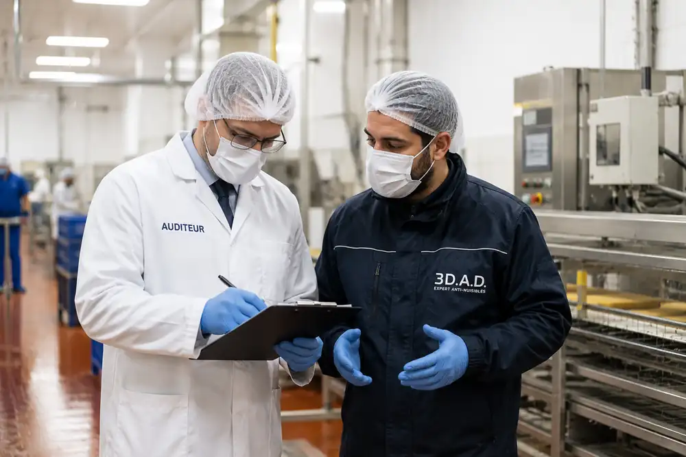 Audit de lutte contre les nuisibles selon ISO 22000 en industrie agroalimentaire