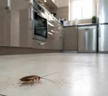 Cafard dans une cuisine de restaurant