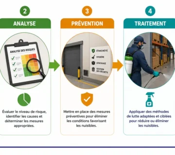 Les 5 étapes d'un plan IPM : inspection, analyse, prévention, traitement, contrôle